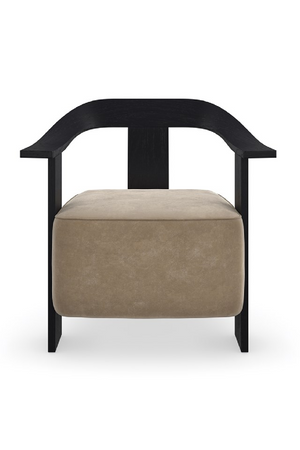 Brown Suede Seat Accent Chair | Caracole Luca | Oroa.com