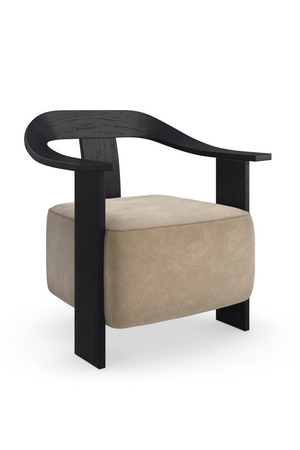 Brown Suede Seat Accent Chair | Caracole Luca | Oroa.com