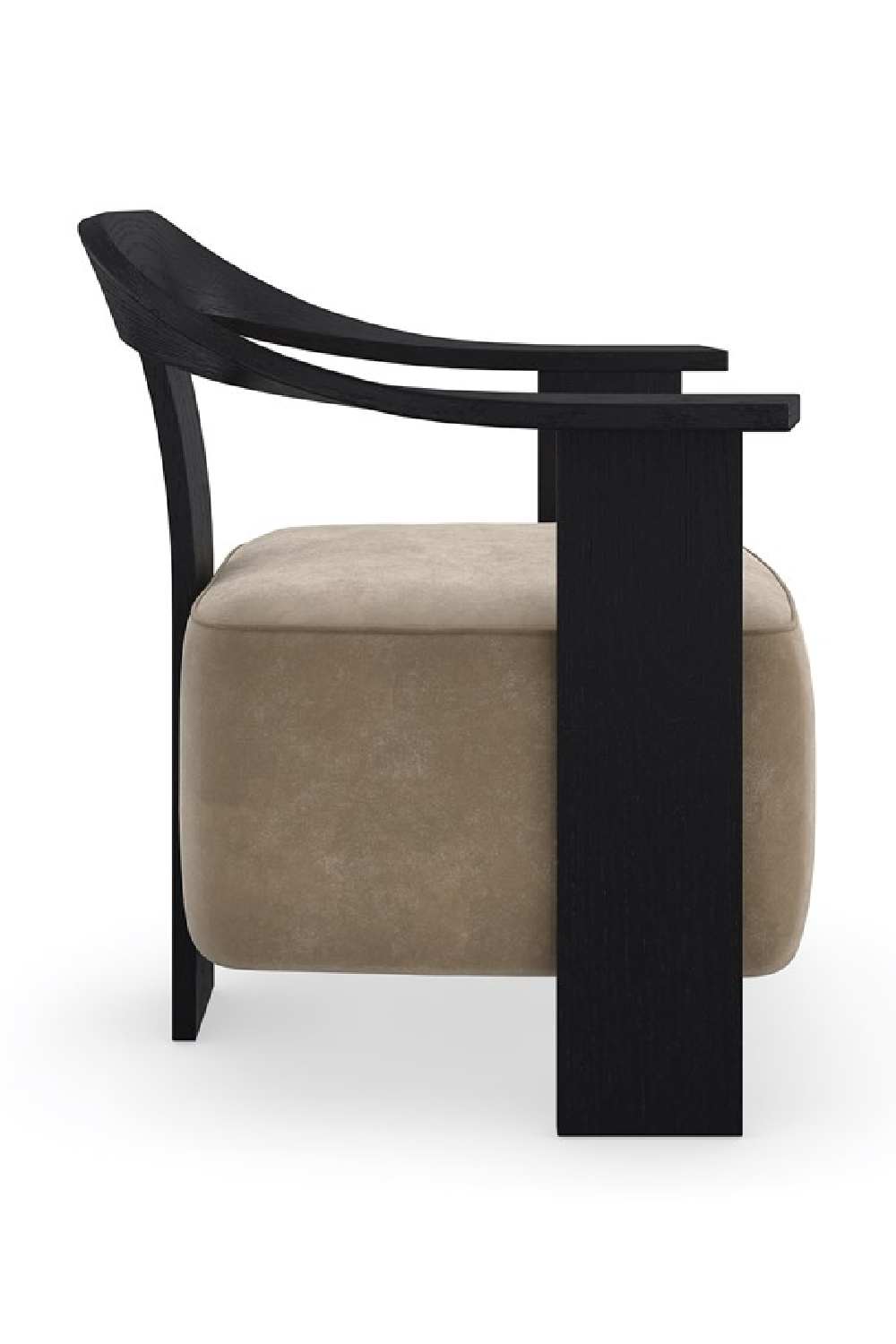 Brown Suede Seat Accent Chair | Caracole Luca | Oroa.com