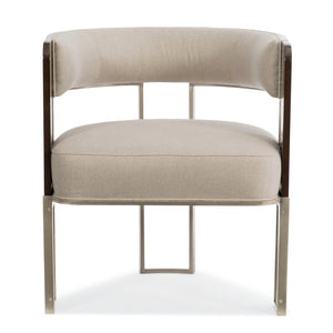   Cream Curved Modern Accent Chair | Oroa.com