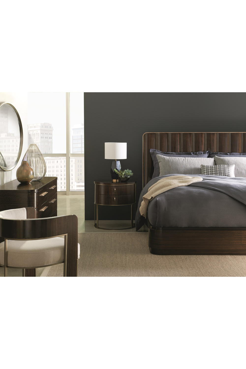 Semi-Circular Nightstand | Caracole Moderne | Oroa.com