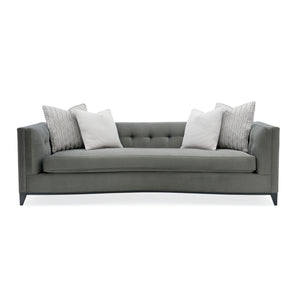   Gray Velvet Tufted Sofa | Oroa.com