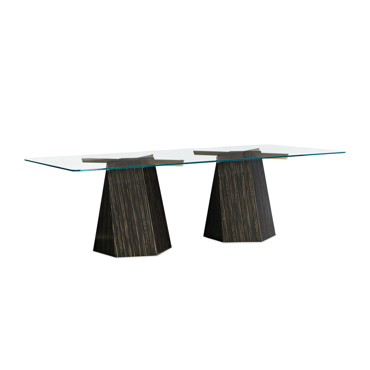   Striated Black Base Dining Table | Oroa.com