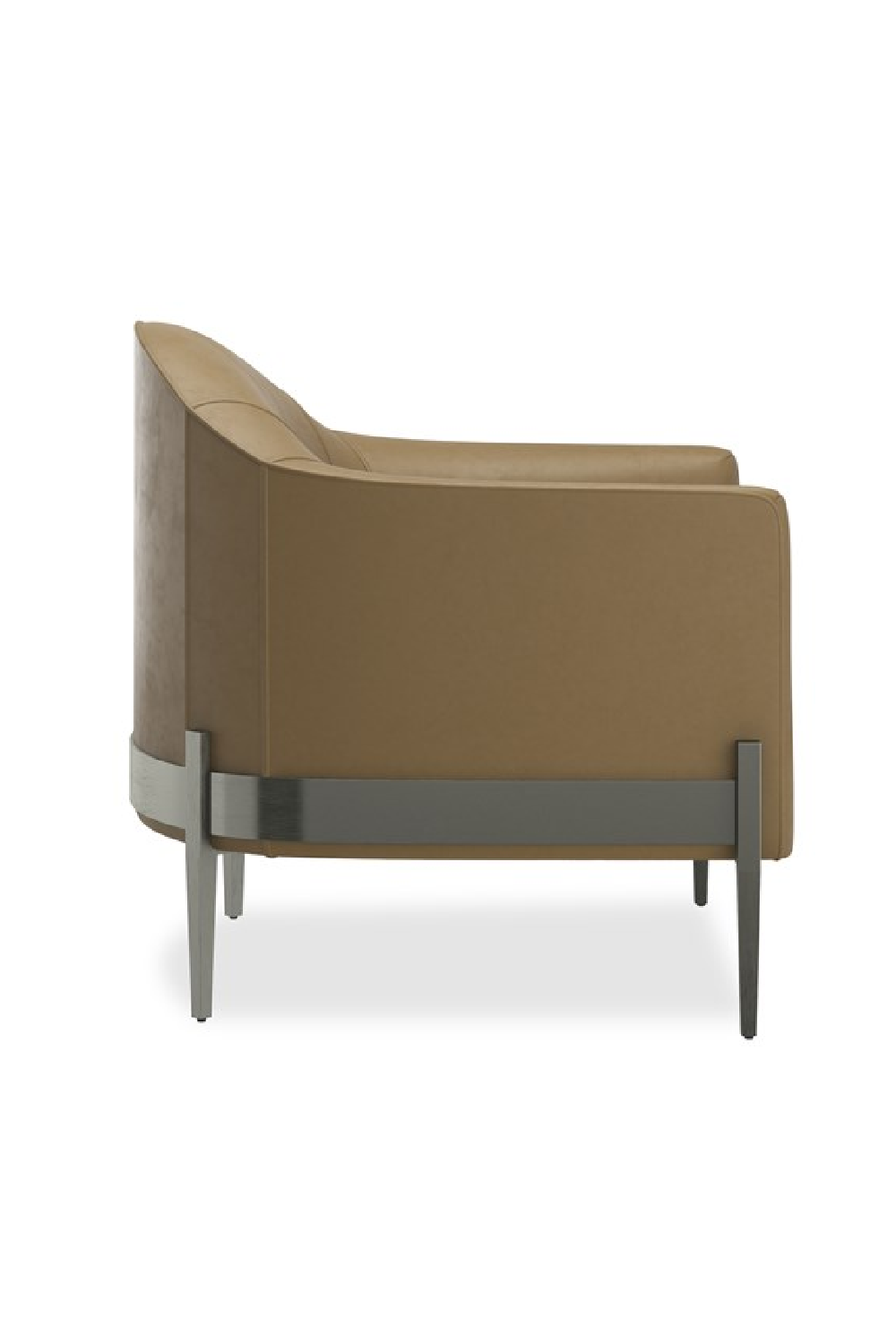   Brown Leather Accent Chair | Oroa.com