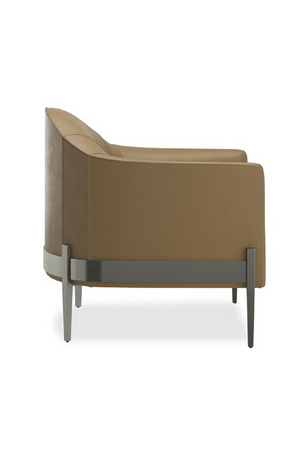   Brown Leather Accent Chair | Oroa.com