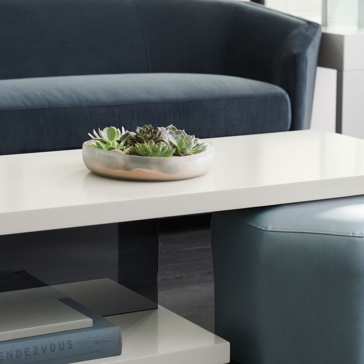   Gray Open-Storage Coffee Table | Oroa.com