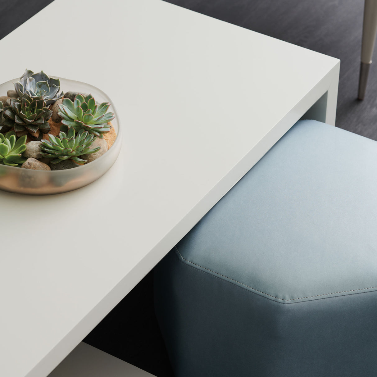   Gray Open-Storage Coffee Table | Oroa.com
