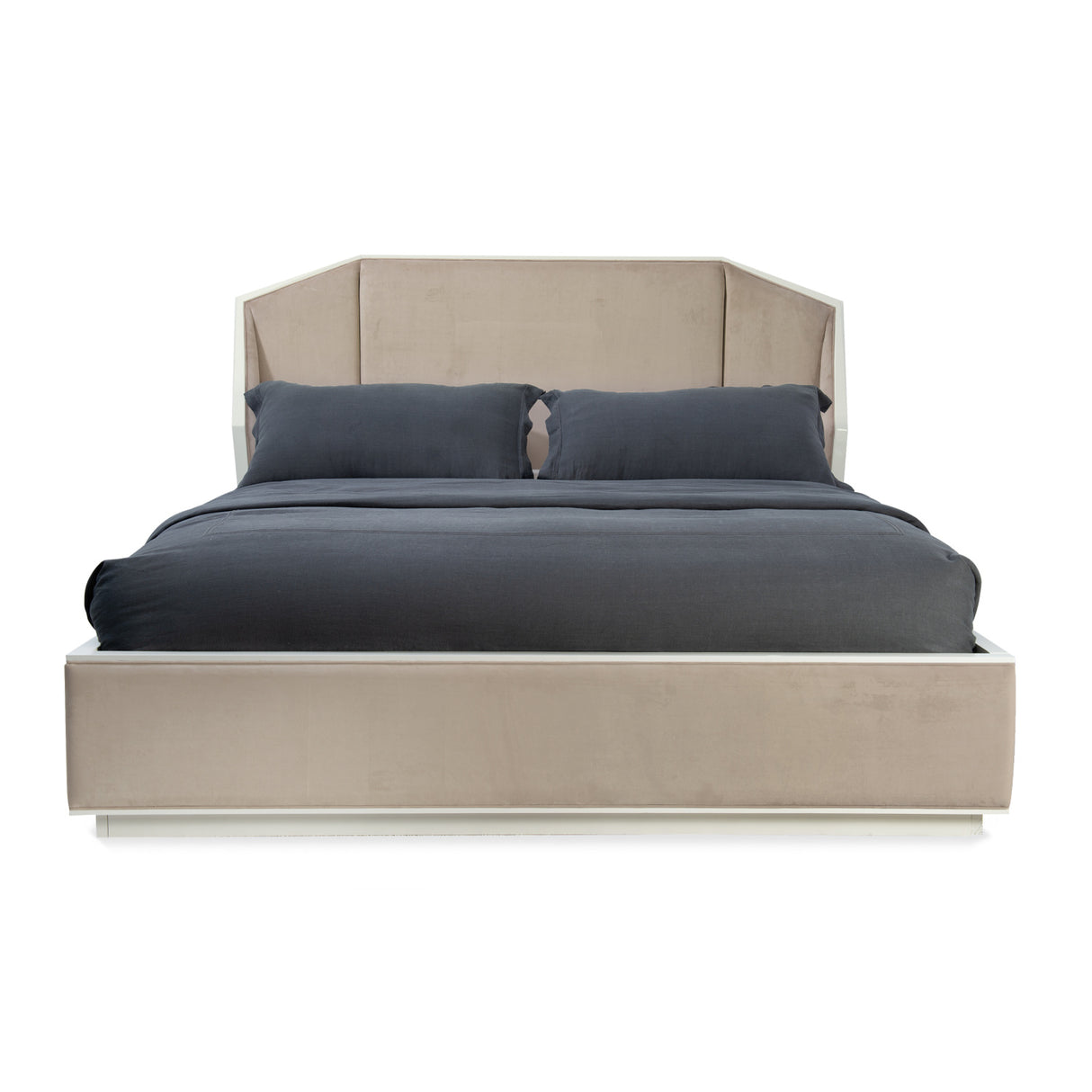   Beige Upholstered Bed | Oroa.com