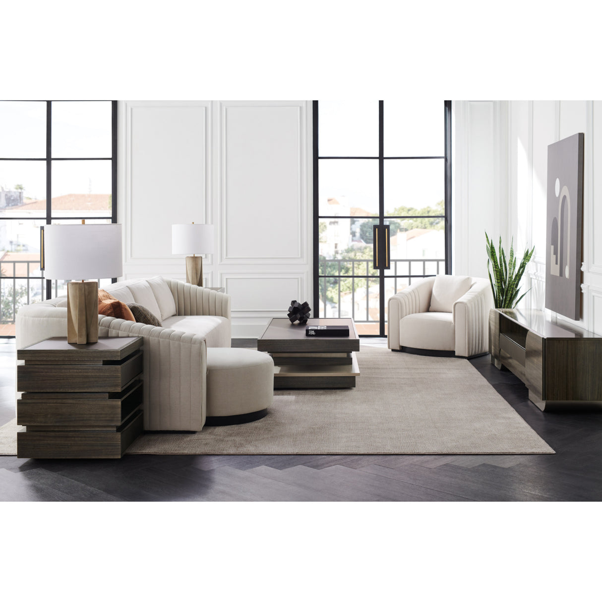   Twill Right-Armed Loveseat | Oroa.com
