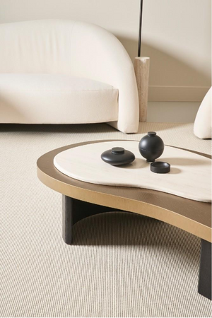 Cream Travertine Coffee Table | Caracole Contrast | Oroa.com