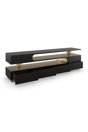 Modern 4-Drawer Media Unit | Caracole Harmony | Oroa.com