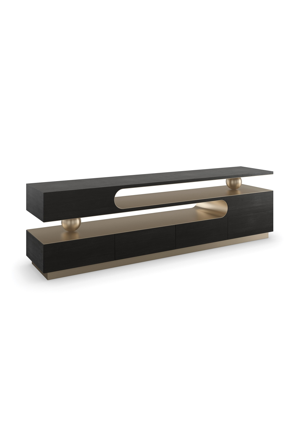 Modern 4-Drawer Media Unit | Caracole Harmony | Oroa.com