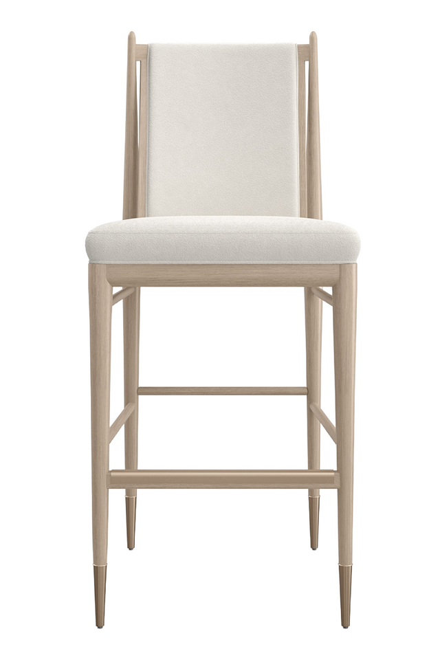 Ivory Bouclé Bar Stool | Caracole Unity | Oroa.com