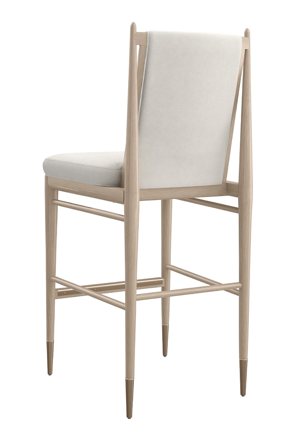 Ivory Bouclé Bar Stool | Caracole Unity | Oroa.com