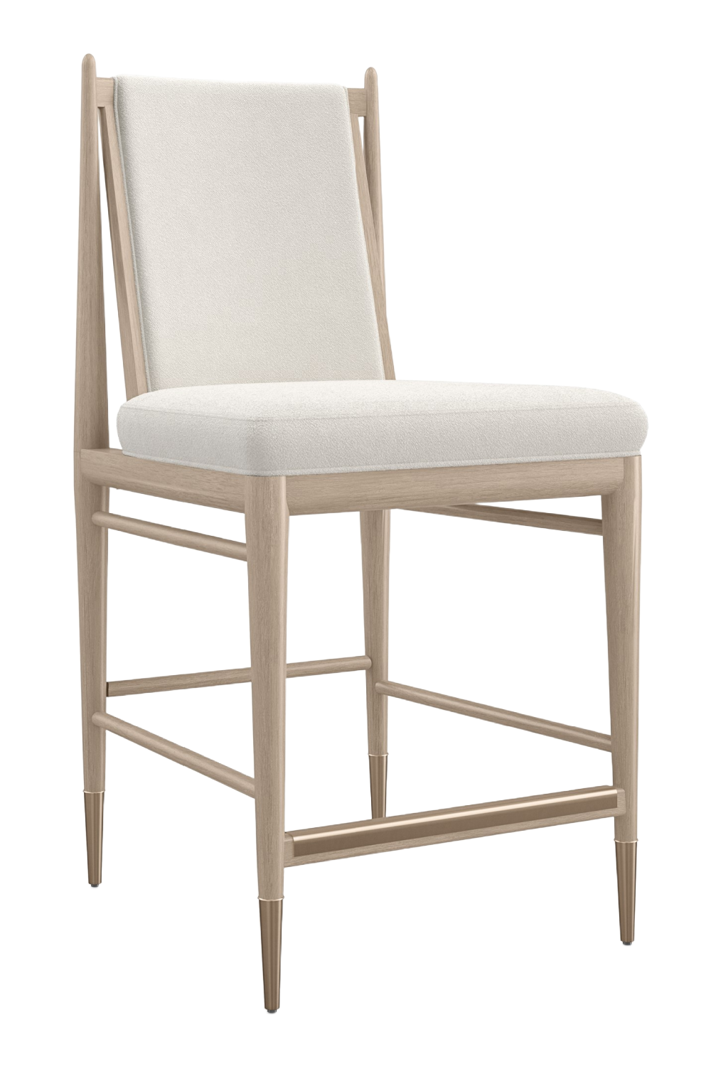 Ivory Bouclé Counter Stool | Caracole Unity | Oroa.com