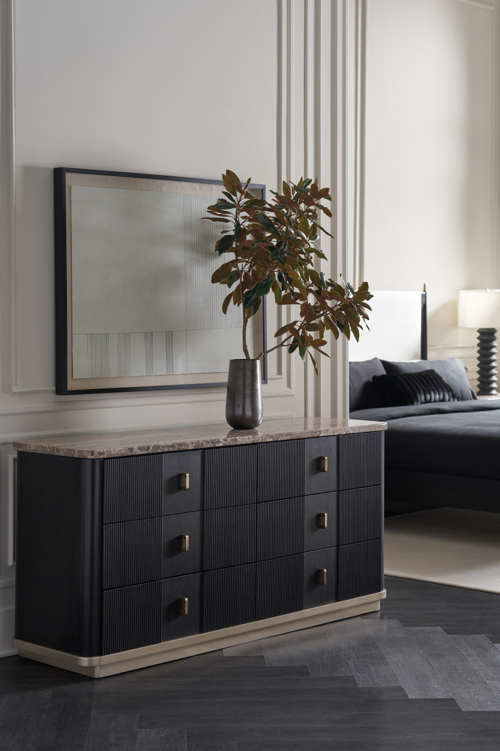 Black Ash 6-Door Dresser | Caracole Rhythm | Oroa.com