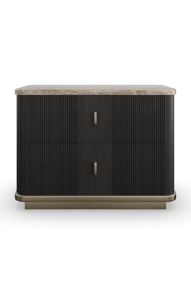 Black Ash 2-Drawer Nightstand | Caracole Rhythm | Oroa.com