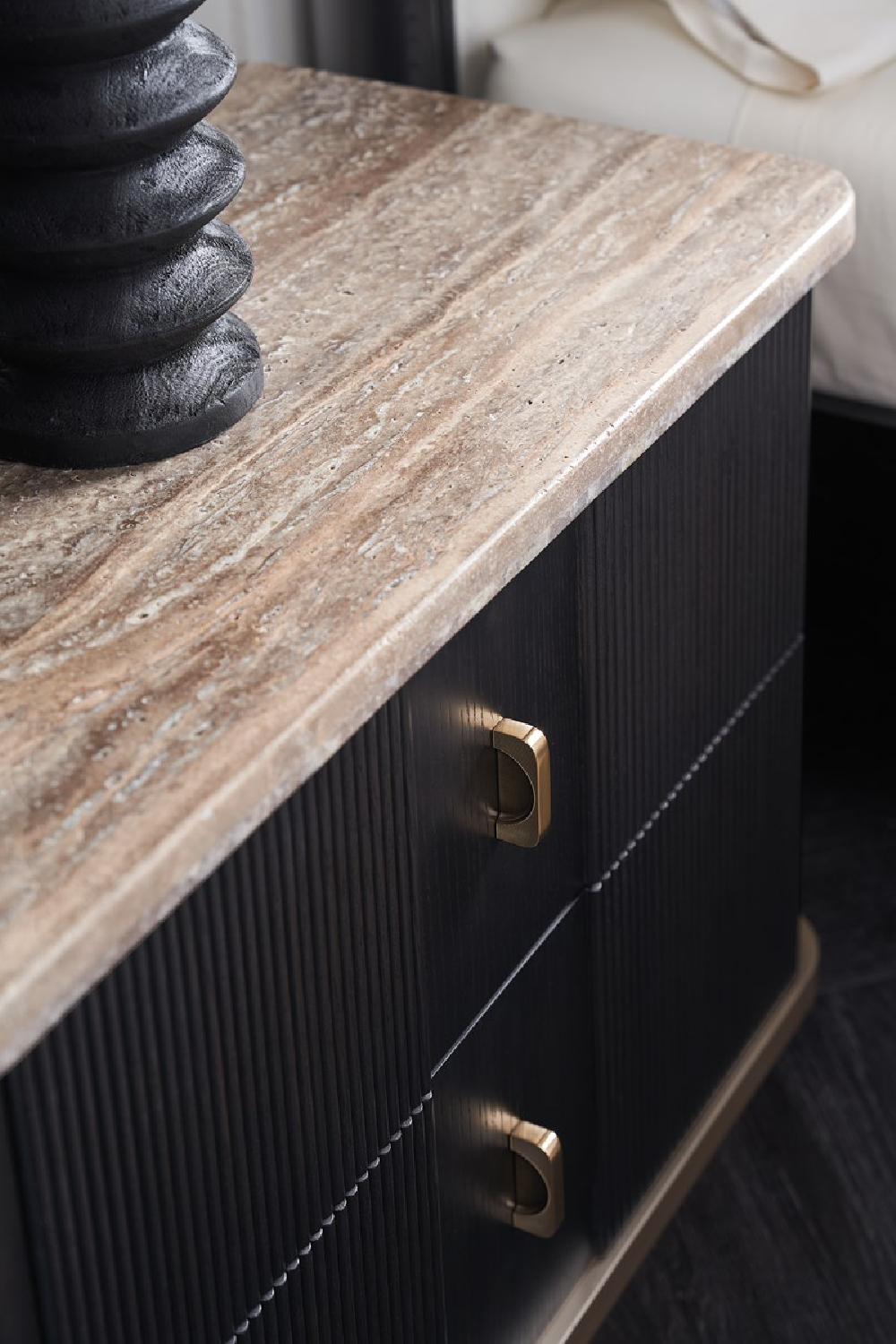 Black Ash 2-Drawer Nightstand | Caracole Rhythm | Oroa.com