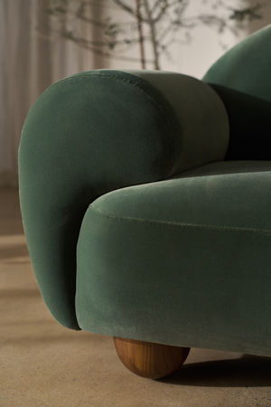 Green Velvet Chaise Lounge | Caracole Cypress | Oroa.com