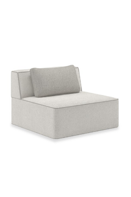 White Welted Sectional Sofa | Caracole Marbella | Oroa.com