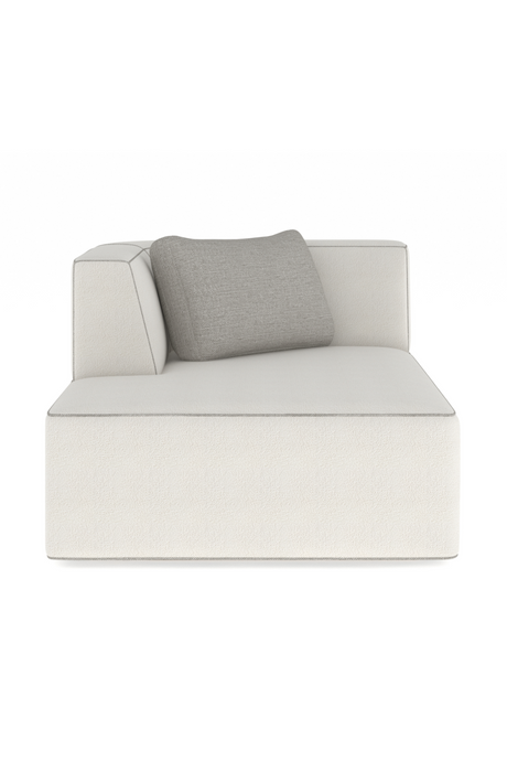 White Bouclé Chaise Lounge | Caracole Marbella | Oroa.com