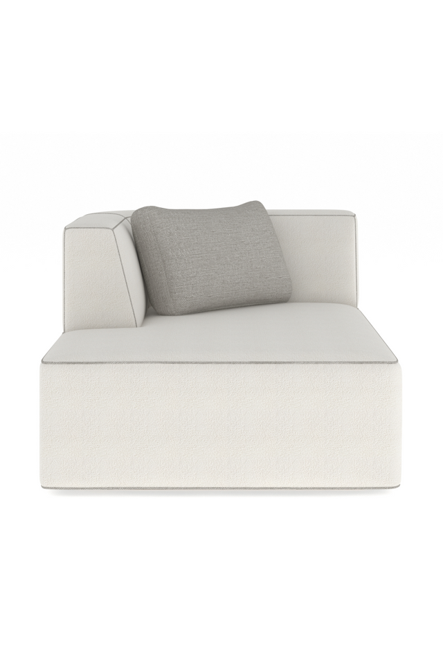 White Bouclé Chaise Lounge | Caracole Marbella | Oroa.com