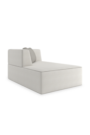 White Bouclé Chaise Lounge | Caracole Marbella | Oroa.com