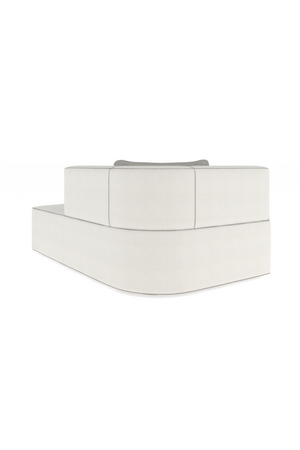 White Bouclé Chaise Lounge | Caracole Marbella | Oroa.com