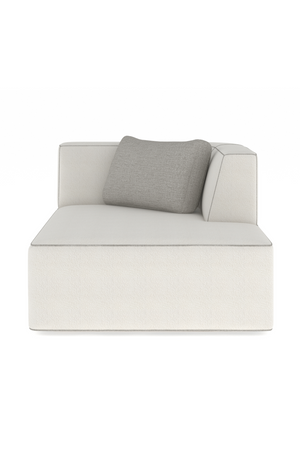 White Bouclé Chaise Lounge | Caracole Marbella | Oroa.com