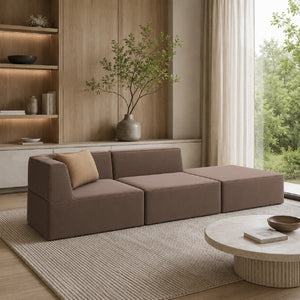   Gray Nubuck 3-Piece Sectional Sofa | Oroa.com