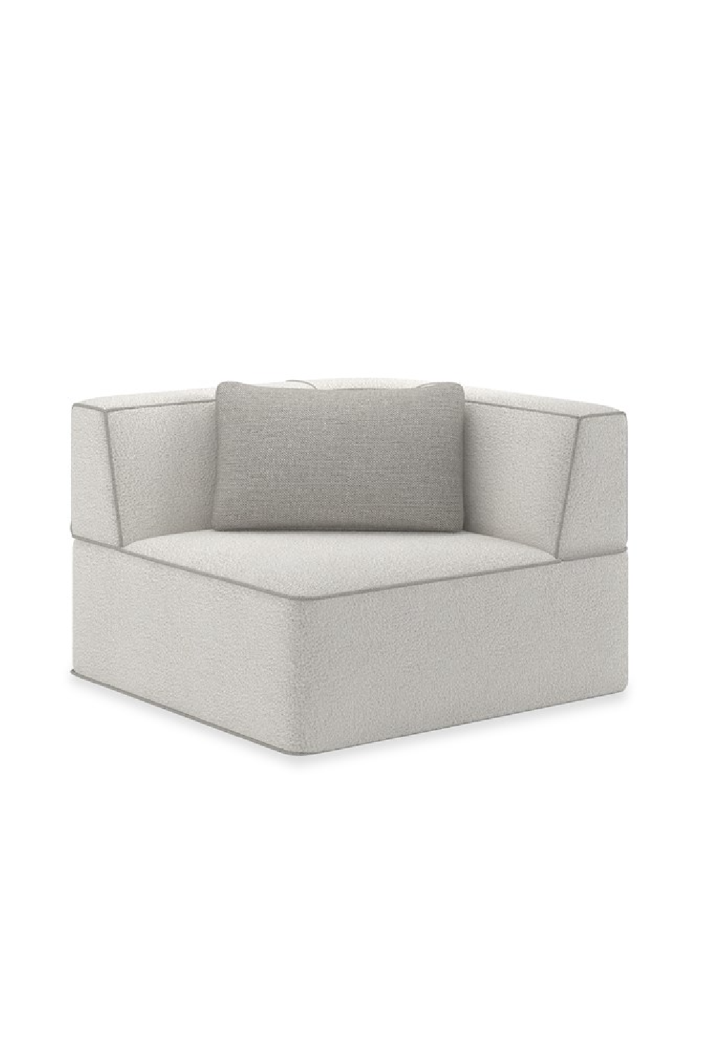 White Welted Sectional Sofa | Caracole Marbella | Oroa.com