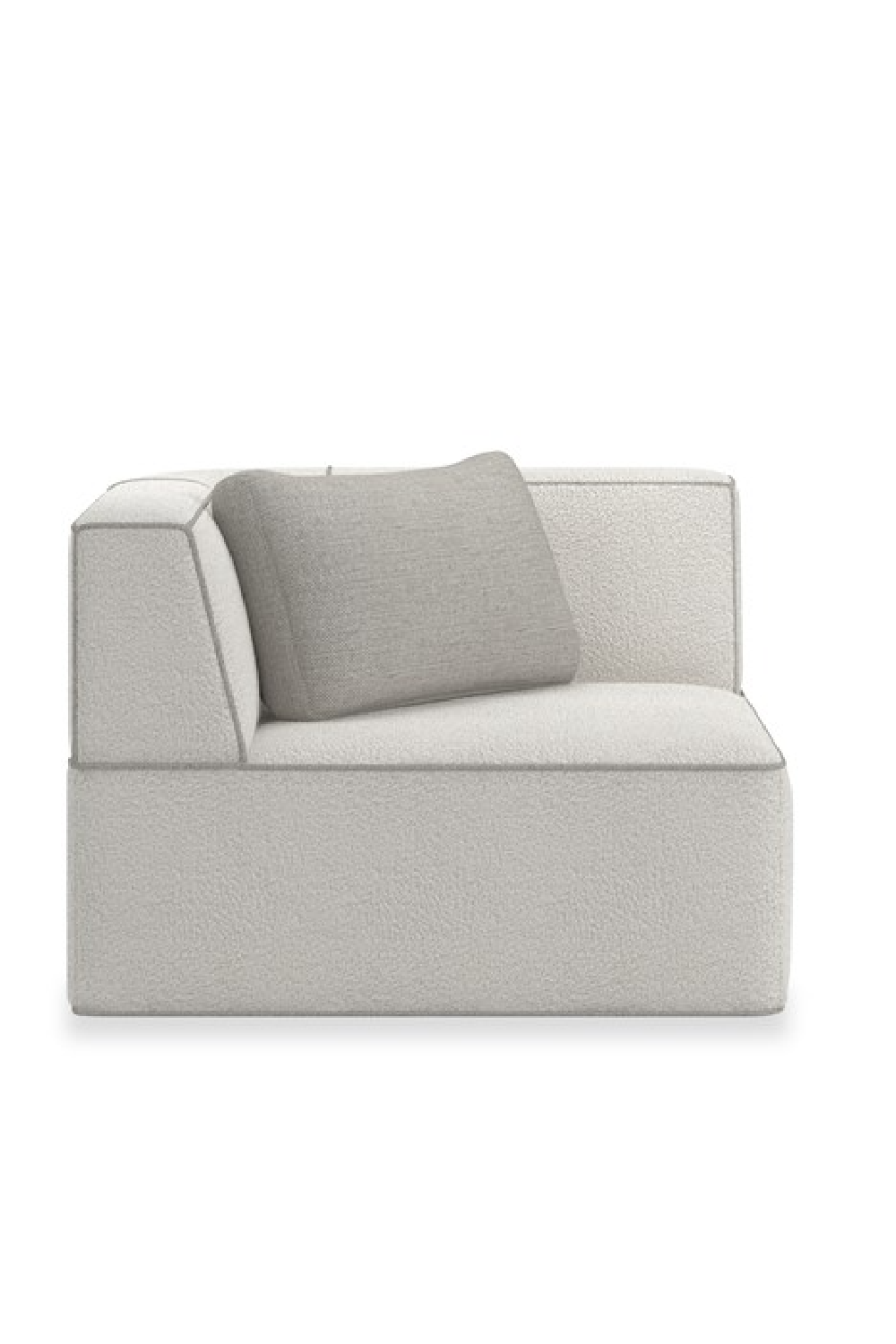 White Welted Sectional Sofa | Caracole Marbella | Oroa.com