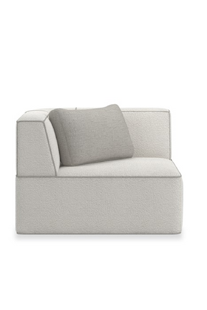 White Welted Sectional Sofa | Caracole Marbella | Oroa.com