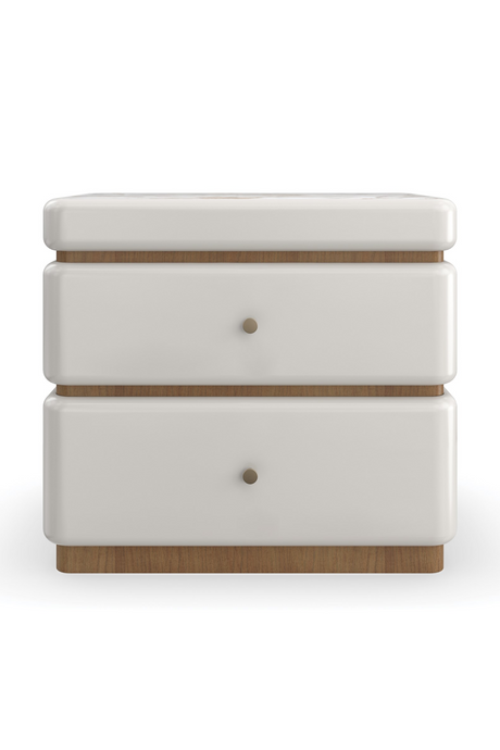 White 2-Drawer Nightstand | Caracole Milos | Oroa.com