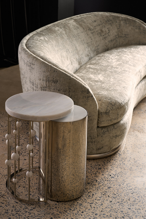 Organic-Shaped Chenille Sofa | Caracole Nebula | Oroa.com