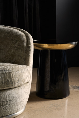 Chenille Swivel Lounge Chair | Caracole Celeste | Oroa.com