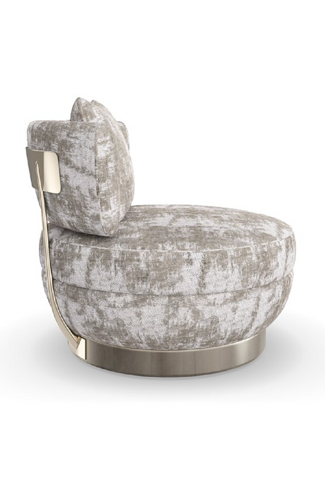 Chenille Swivel Lounge Chair | Caracole Celeste | Oroa.com