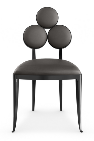 Metallic Vinyl Dining Chairs (2) | Caracole Orion | Oroa.com