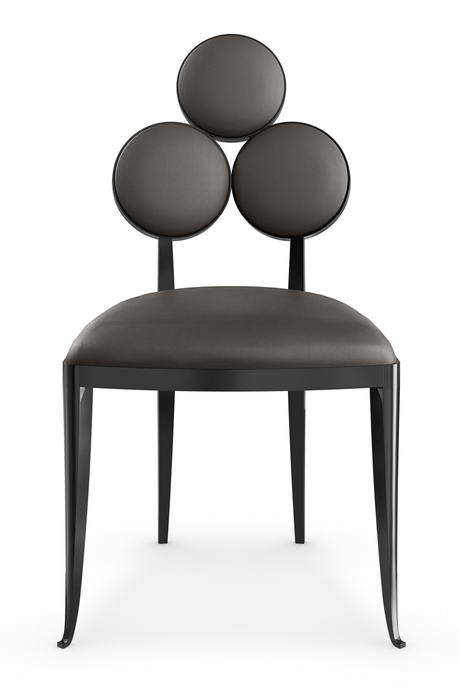 Metallic Vinyl Dining Chairs (2) | Caracole Orion | Oroa.com