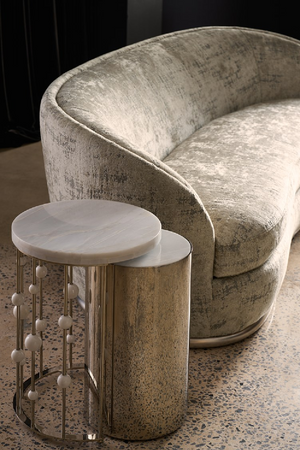 White Marble Nesting Accent Table | Caracole Orbit | Oroa.com