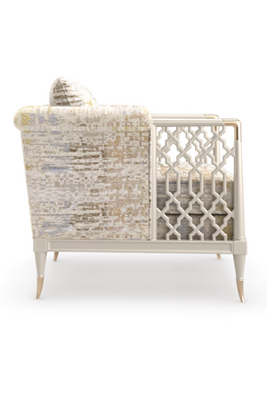 Fretwork Velvet Lounge Chair | Caracole Lattice Entertain You | Oroa.com