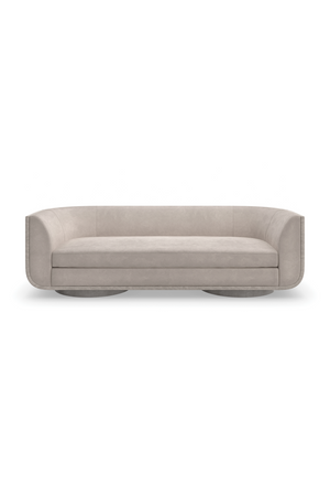 Taupe Velvet Curved Sofa | Caracole Clipper | Oroa.com