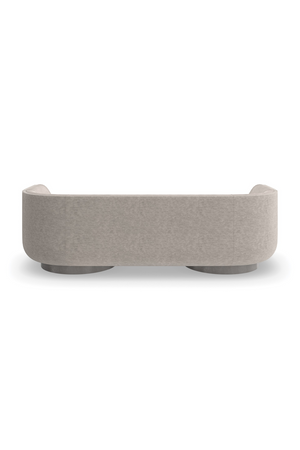 Taupe Velvet Curved Sofa | Caracole Clipper | Oroa.com