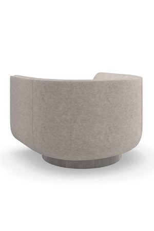 Taupe Velvet Swivel Lounge Chair | Caracole Clipper | Oroa.com
