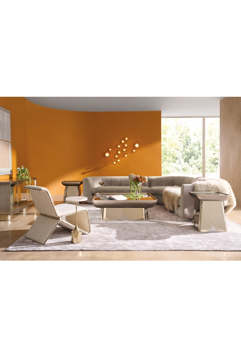 Modern Sculptural Lounge Chair | Caracole Parallax | Oroa.com