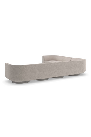 Taupe Velvet Lounge Chair | Caracole Clipper | Oroa.com