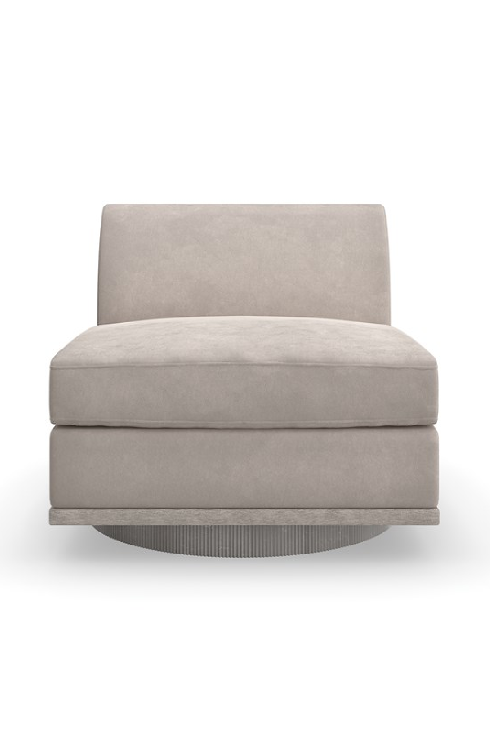 Taupe Velvet Lounge Chair | Caracole Clipper | Oroa.com