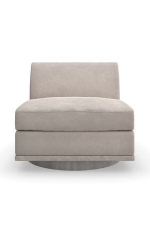 Taupe Velvet Lounge Chair | Caracole Clipper | Oroa.com