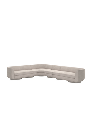 Taupe Velvet 4-Piece Sectional Sofa | Caracole Clipper | Oroa.com