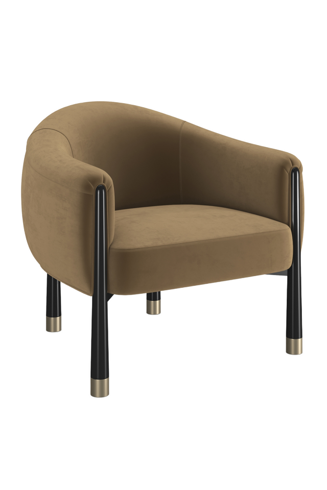 Velvet Curved Accent Chair | Caracole Baton | Oroa.com